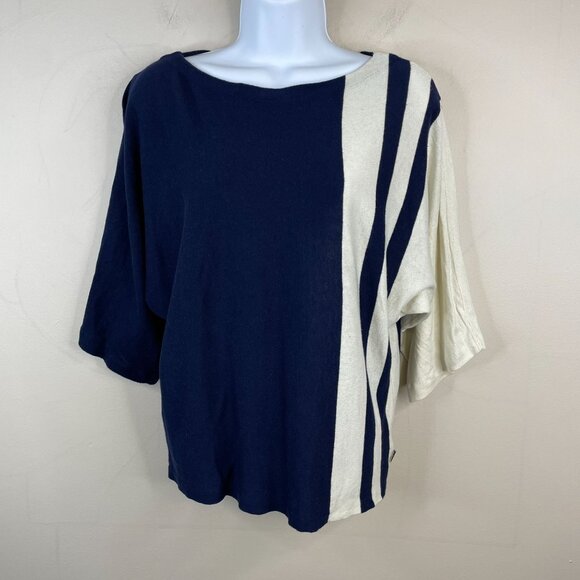 LRL RALPH LAUREN Womens Modal Blend Sweater Size S Blue NAUTICAL COZY Coastal - Picture 1 of 10